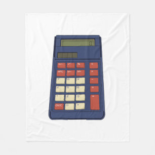 80's 90's Calculator Math School Nostalgia Fleece Blanket