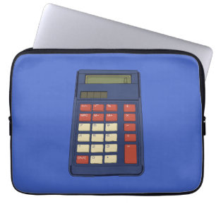 80's 90's Calculator Math School Nostalgia Laptop Sleeve