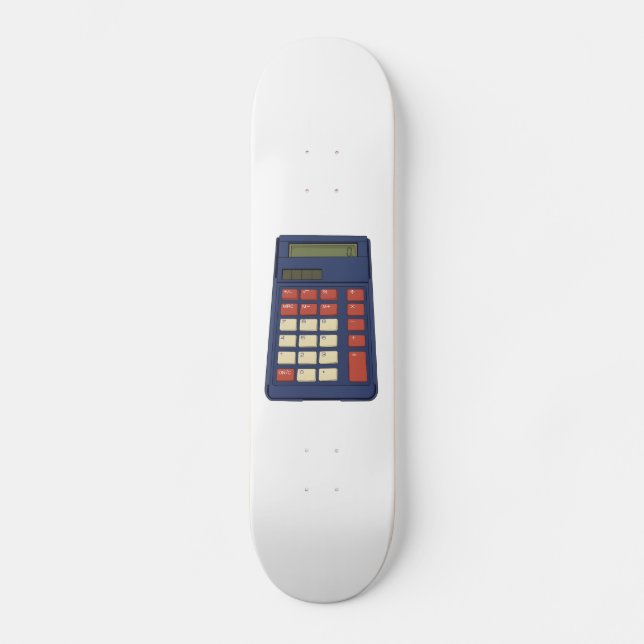 80's 90's Calculator Math School Nostalgia Skateboard (Front)