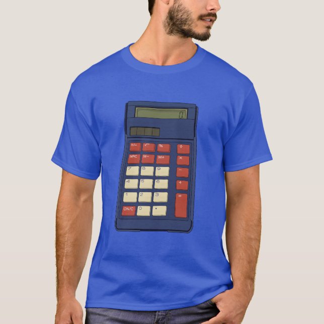80's 90's Calculator Math School Nostalgia T-Shirt (Front)