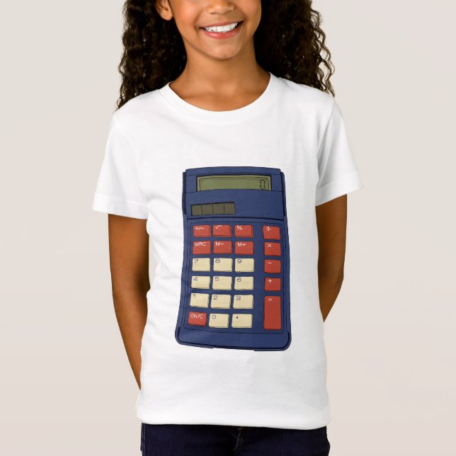 80's 90's Calculator Math School Nostalgia T-Shirt (Front)
