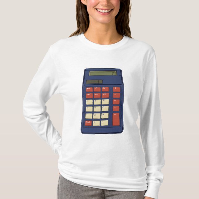 80's 90's Calculator Math School Nostalgia T-Shirt (Front)