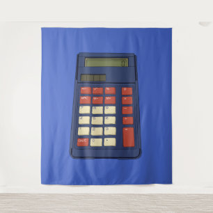 80's 90's Calculator Math School Nostalgia Tapestry