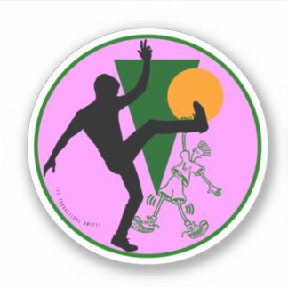 80s-90s Fido Dido round sticker -logo Aweye