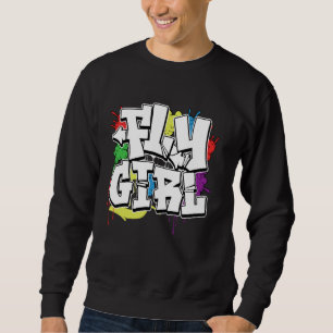 80s 90s Hip Hop Lover Graffiti 1980's 1990s Themed Sweatshirt
