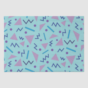80s 90s Memphis style geometric blue    Tissue Paper