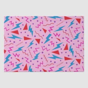 80s 90s Memphis style geometric Pink  Tissue Paper