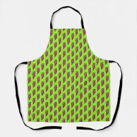 80's/90's Neon Green & Pink Lightning Bolt Pattern