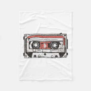 80s 90s Nostalgic Retro Cette Tape Throwback-memor Fleece Blanket