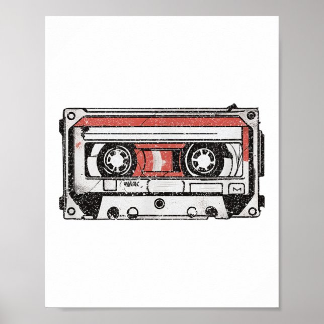 80s 90s Nostalgic Retro Cette Tape Throwback-memor Poster (Front)