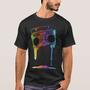 80s & 90s Old School Boombox Music hip hop rap T-Shirt