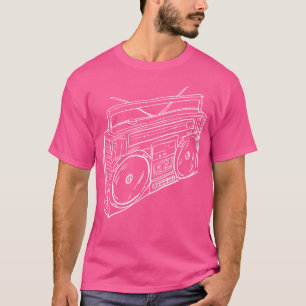 80S  90S Old School Music Hip Hop Beatbox Boombox T-Shirt