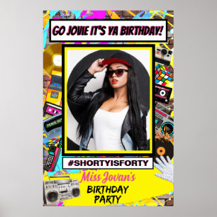 80's/90's Retro Birthday Party Instagram Photo Poster