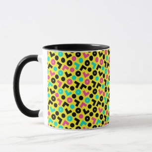 80's/90's Retro Neon Pattern Mug