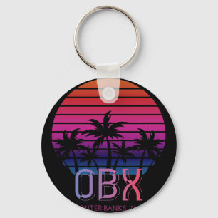80s 90s Retro North Carolina Beach Vacation Obx Ou Key Ring