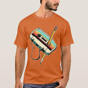 80s 90s Retro Party Costume Nostalgia Cassette fri T-Shirt