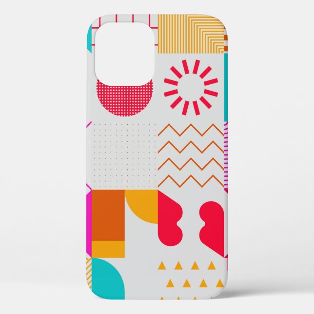 80s-90s Trendy Geometric Background Case-Mate iPhone Case (Back)