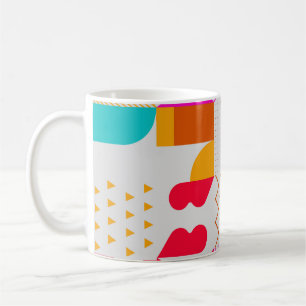 80s-90s Trendy Geometric Background Coffee Mug