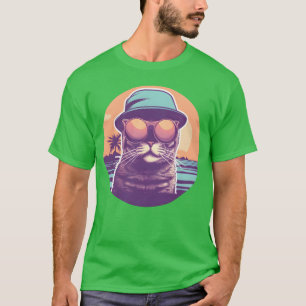 80s 90s Vintage Cat retro T-Shirt