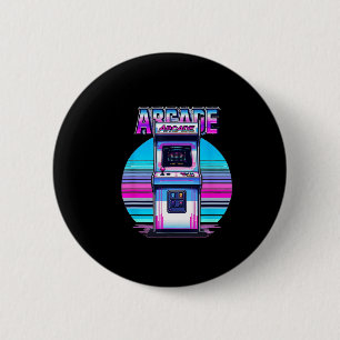80s 90s Vintage Retro Arcade Video Game Old School 6 Cm Round Badge