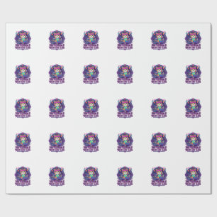 80s Aerobics Neon Cat Funny Cat Lover Design - 80s Wrapping Paper