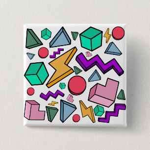 80s Aesthetic Vintage Retro 15 Cm Square Badge