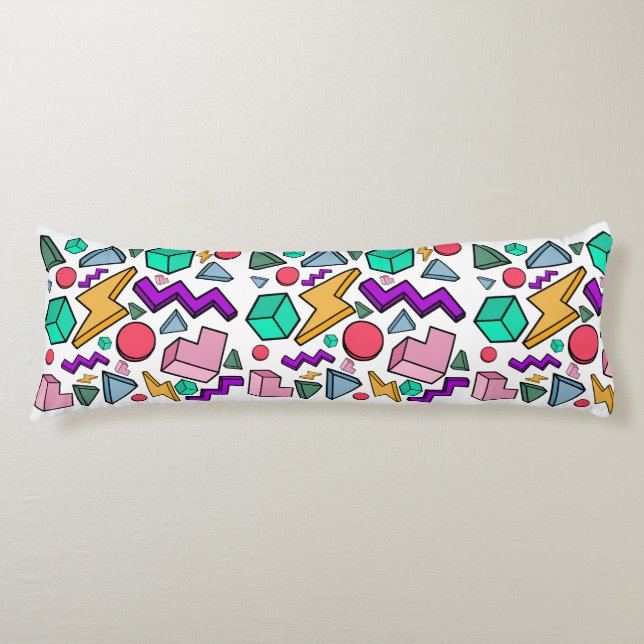 80s Aesthetic Vintage Retro Body Cushion (Front)