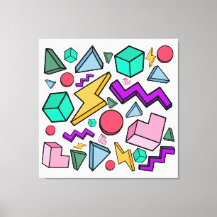 80s Aesthetic Vintage Retro Canvas Print