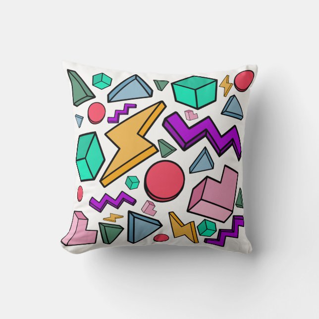80s Aesthetic Vintage Retro Cushion (Front)