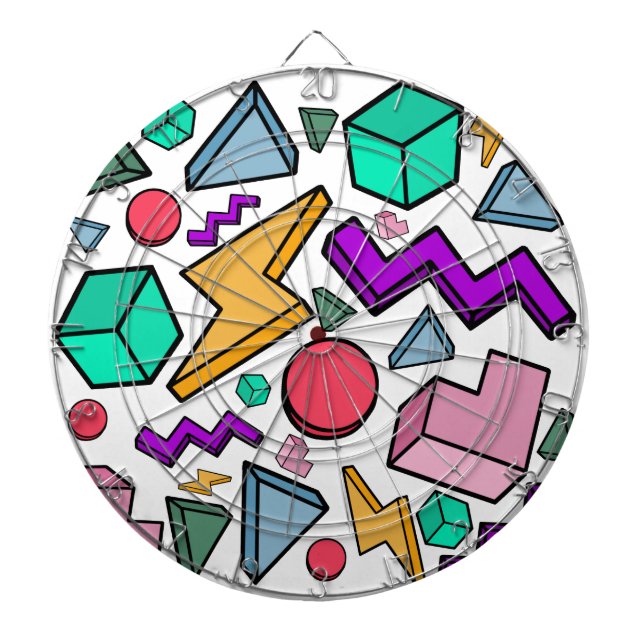 80s Aesthetic Vintage Retro Dartboard (Front)