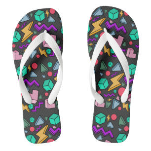 80s Aesthetic Vintage Retro Flip Flops