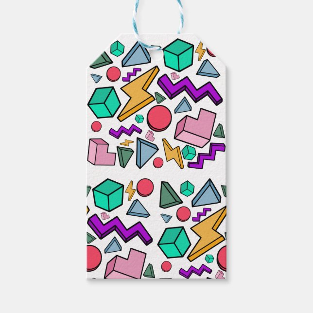 80s Aesthetic Vintage Retro Gift Tags (Front)