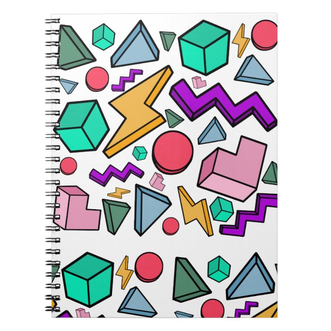 80s Aesthetic Vintage Retro Notebook (Front)