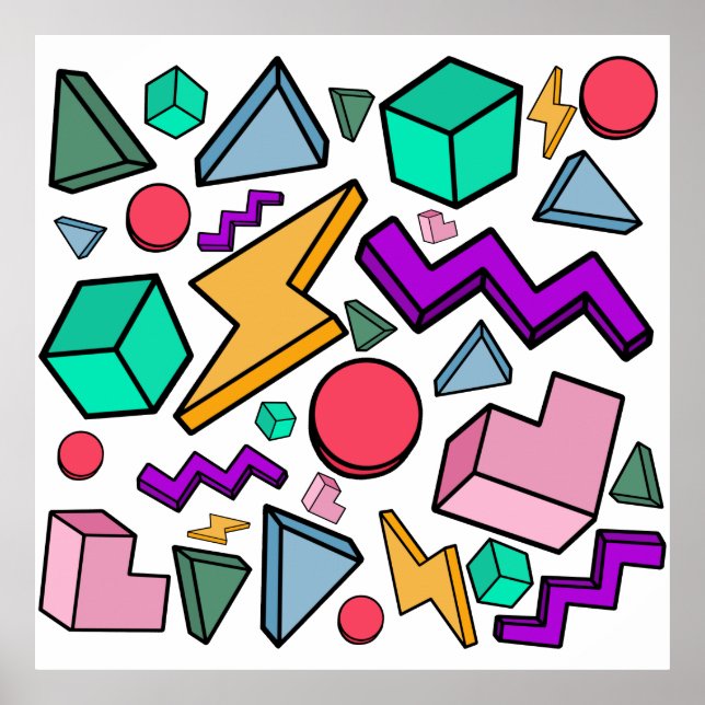 80s Aesthetic Vintage Retro Poster (Front)