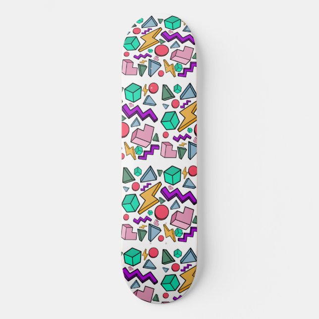 80s Aesthetic Vintage Retro Skateboard (Front)