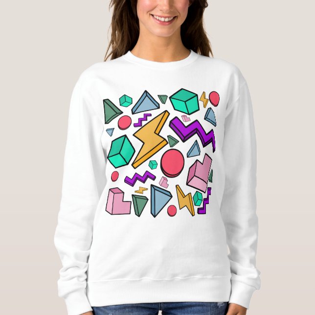 80s Aesthetic Vintage Retro Sweatshirt (Front)