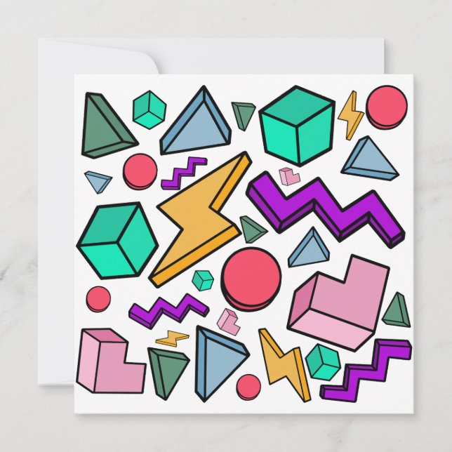 80s Aesthetic Vintage Retro Thank You Card (Front)