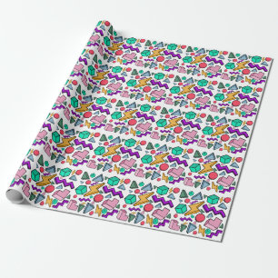80s Aesthetic Vintage Retro Wrapping Paper
