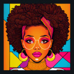 80s American Girls in Pop Art Style: Colorful ! Poster<br><div class="desc">"Experience the Essence of 80s Culture with this Bold and Vibrant Pop Art Portrait. This unique artwork captures the iconic fashion and personal style of the era, with bold strokes and bright colors that make it a must-have addition to any pop art collection. Don't miss your chance to own a...</div>