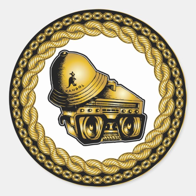 "80's Baby-Johnny 5" Sticker. Classic Round Sticker (Front)