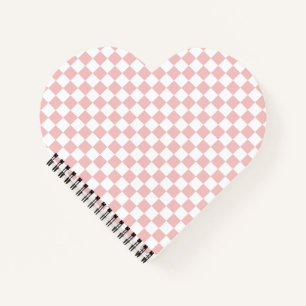 80s Baby Pink Chequerboard Notebook