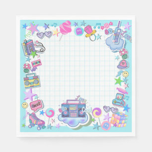 80's birthday party theme retro napkins