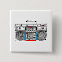 80s boombox illustration