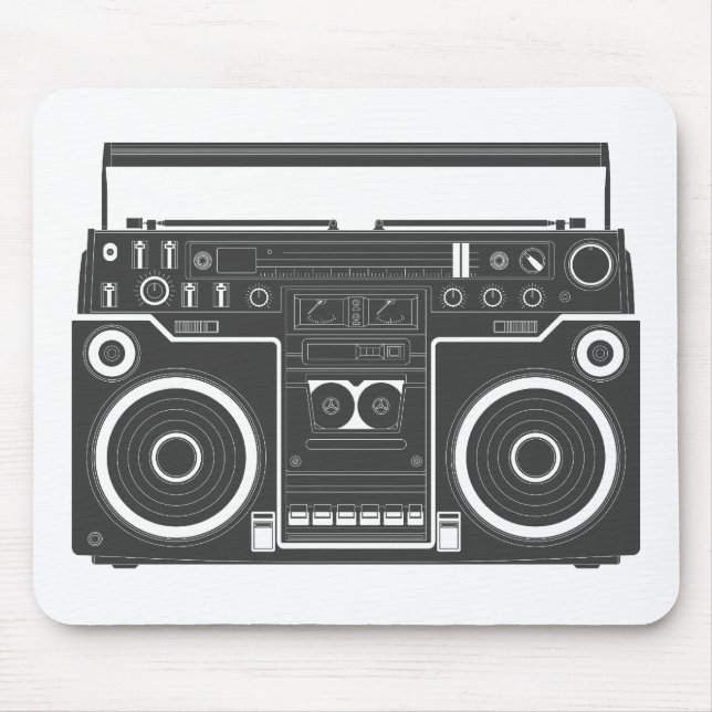 80s Boombox Mouse Mat (Front)