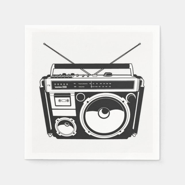 80s Boombox Napkin (Front)