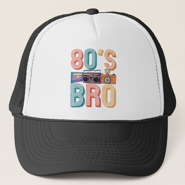 80's Bro Vintage Cassette Brother Trucker Hat (Front)