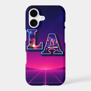 80s California Style Neon LA Typography Art