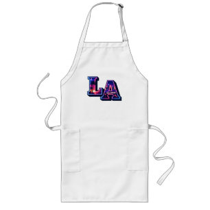 80s California Style Neon LA Typography Art Long Apron