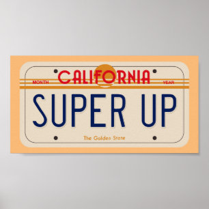 80's California SUPER UP License Poster