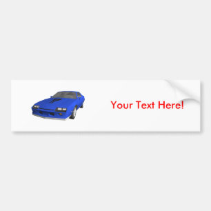 80's Camaro Sports Car: 3D Model: Bumper Sticker